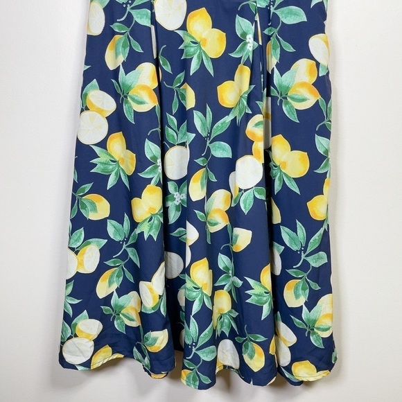 Eshakti Lemon Print  Short Sleeve Dress - Picture 4 of 11